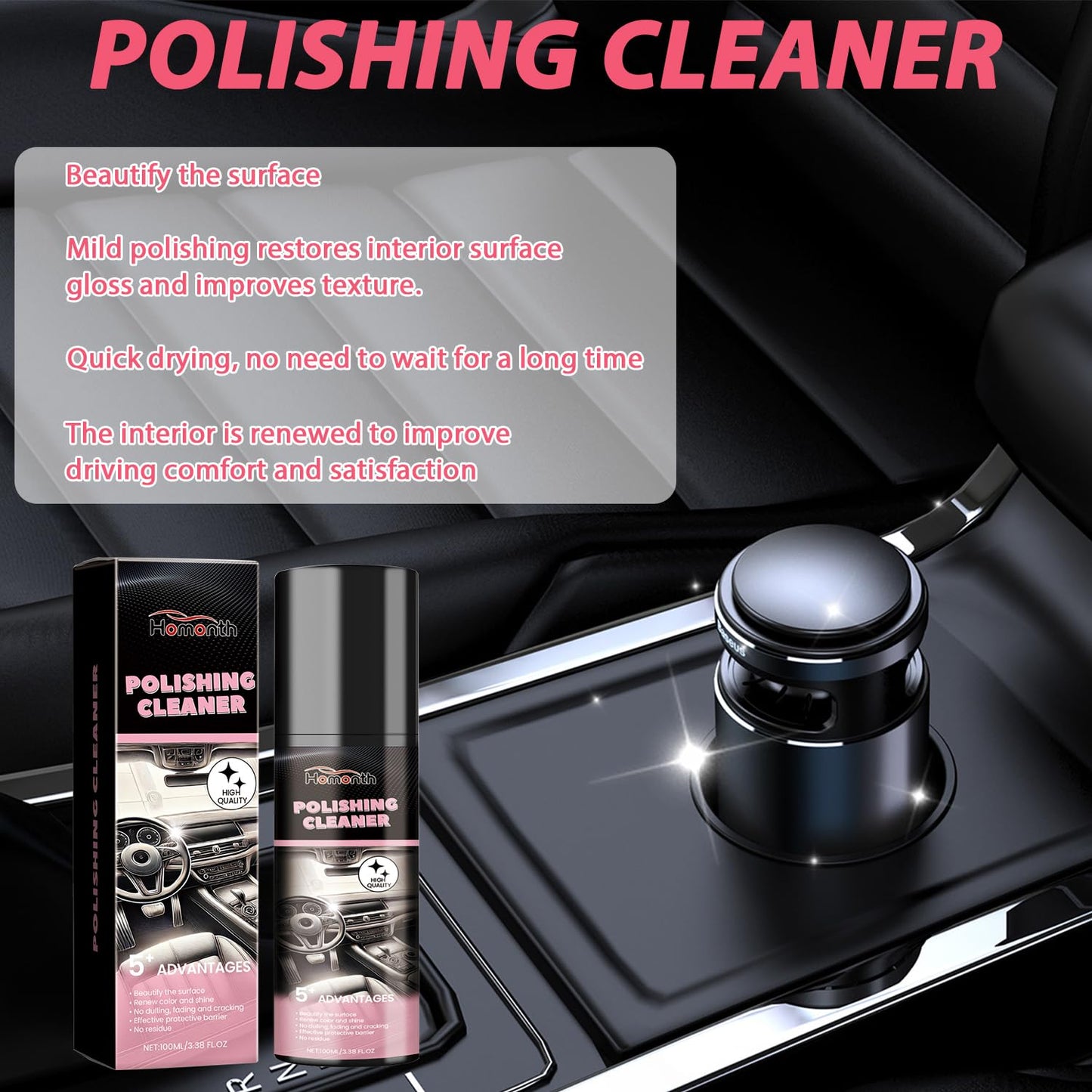 CarpartsX Car Interior Cleaner Interior Polish and Restorer 100ML Deep Clean Polishing Cleane