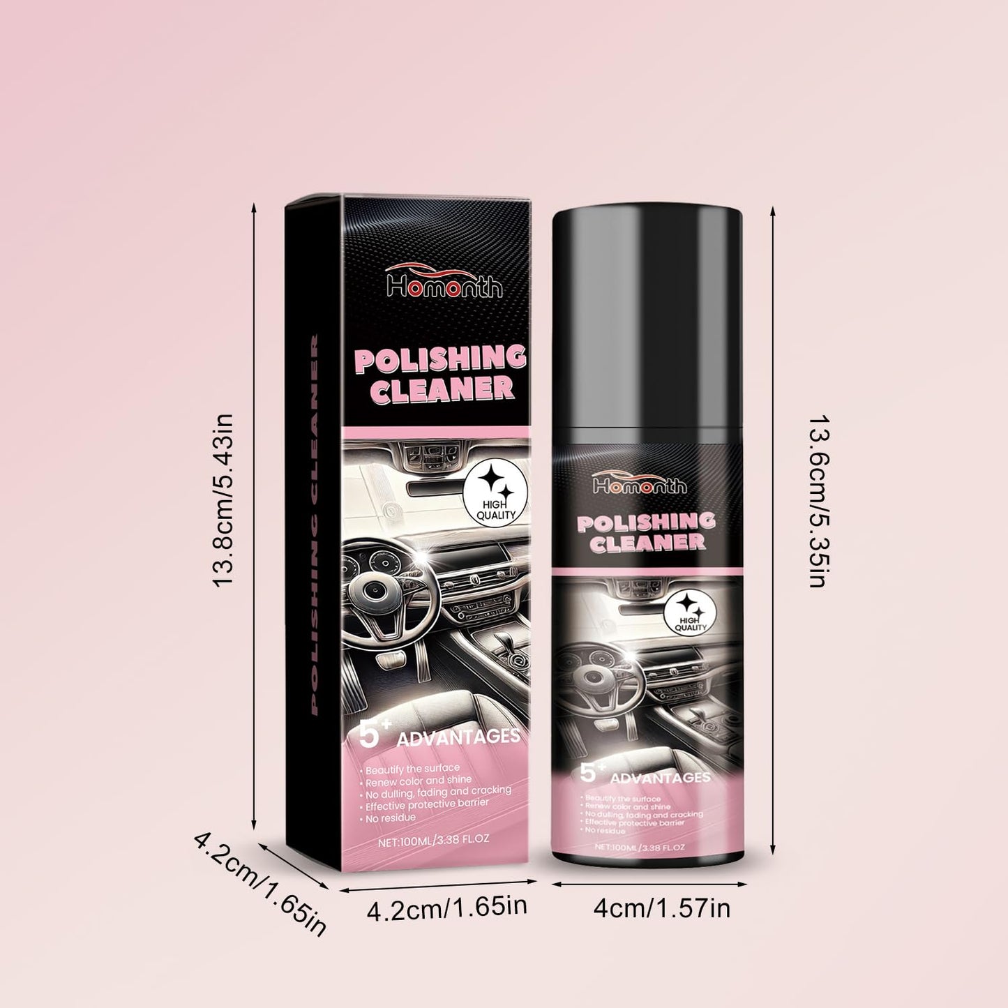 CarpartsX Car Interior Cleaner Interior Polish and Restorer 100ML Deep Clean Polishing Cleane