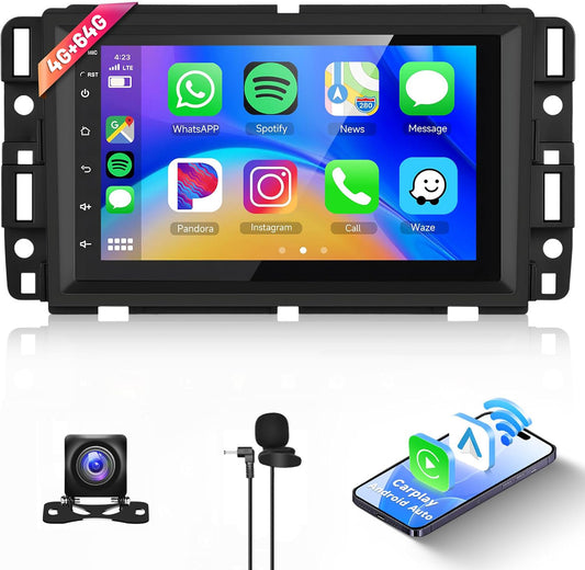CarpartsX 7Inch Android 13 Car Radio GPS Carplay Compatible for Chevrolet Chevy Yukon Sierra Acadia