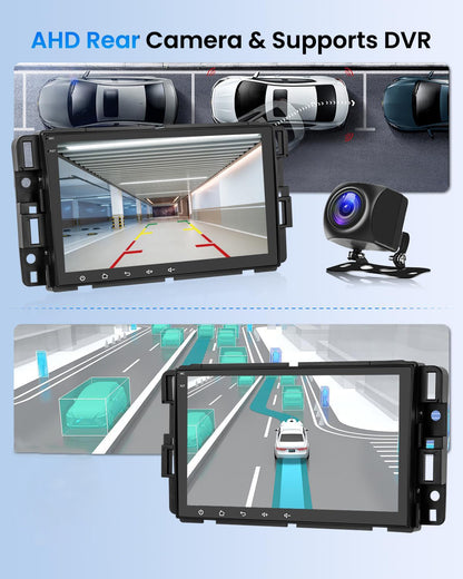 CarpartsX 8" Android 13 Car Stereo for Chevrolet/GMC/Buick - 2GB+32GB, Wireless CarPlay, Android Auto, GPS, Bluetooth, AHD Camera&Mic, SWC, WiFi