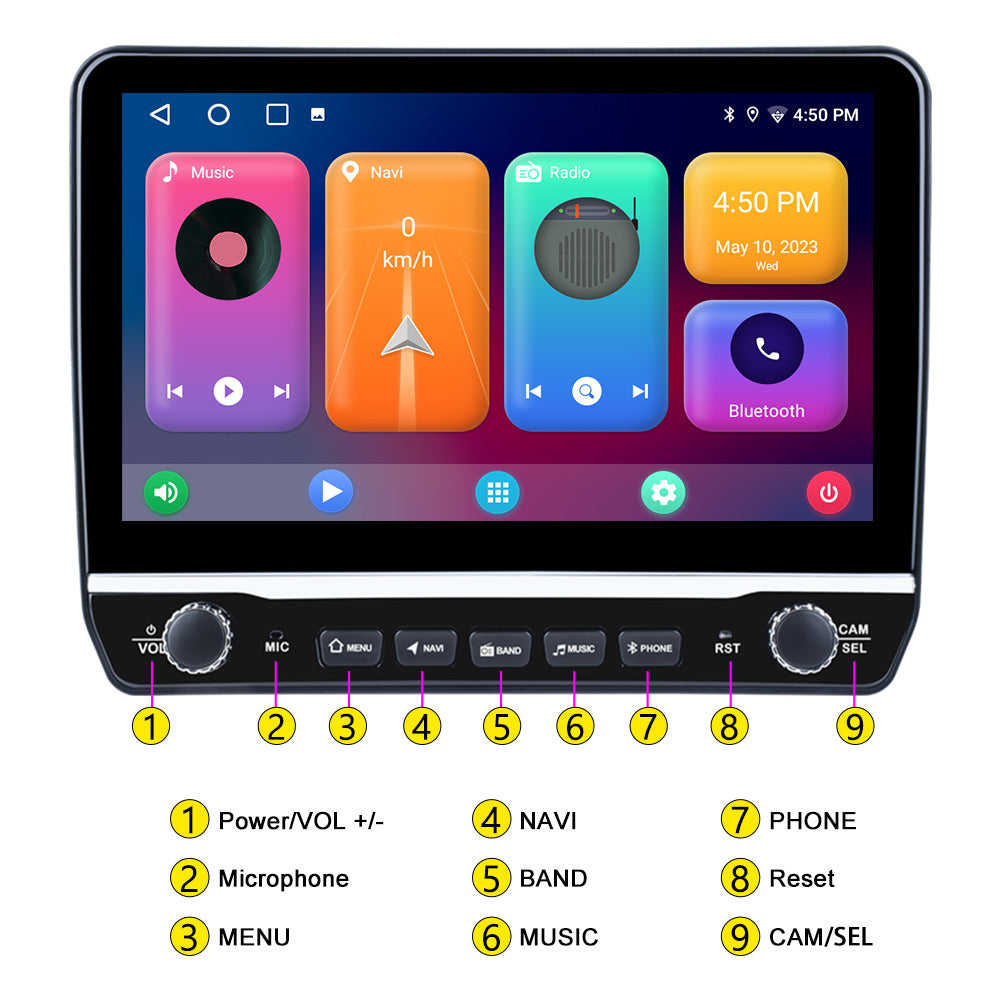 CarpartsX 10Inch Car Stereo Radio GPS Navi Car-play Compatible forFiat Ducato 06-23 Android 13