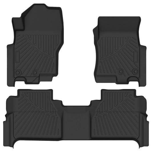 CarpartsX 3pcs Pickup Truck Footbed Reduction Box Heavy Duty Floor Mats Compatible for 2022-2023 Nissan Frontier