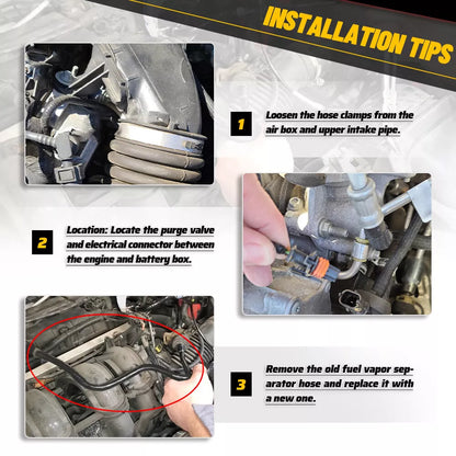 CarpartsX For Ford Fiesta 1.6L Fuel Line Fuel Evaporative Emissions Line Hose D2BZ-9C047-F