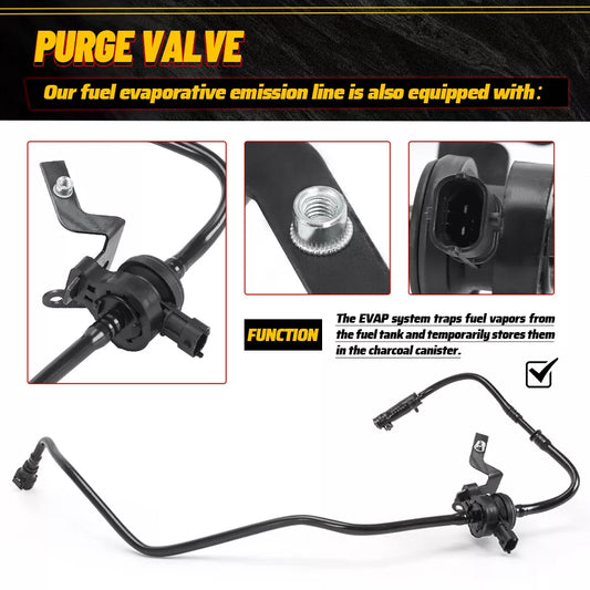 CarpartsX For Ford Fiesta 1.6L Fuel Line Fuel Evaporative Emissions Line Hose D2BZ-9C047-F